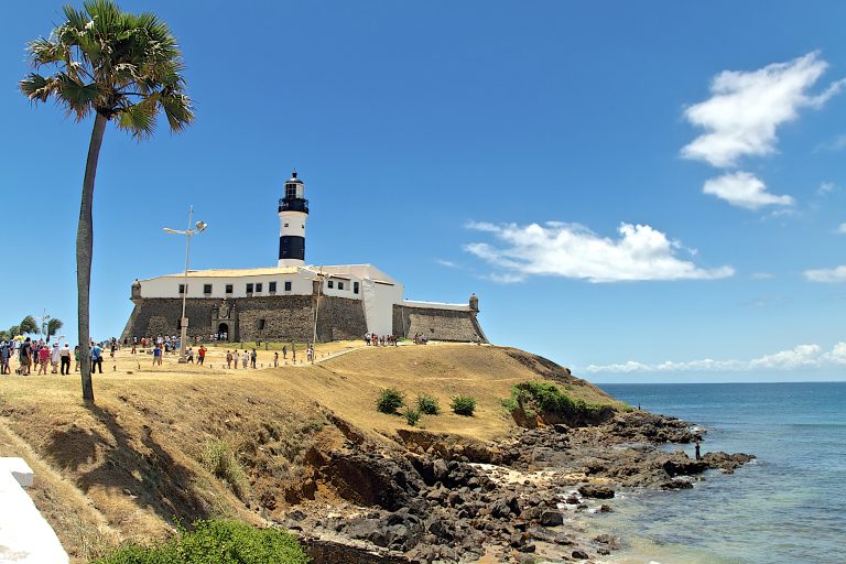 Der Leuchtturm Barra in Salvador, Bahia, Brasilien